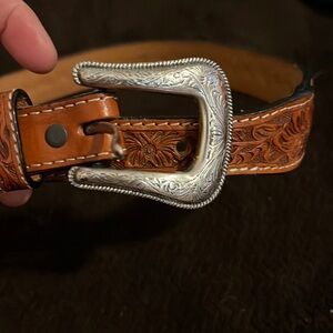 Western belt with metal studs.